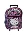 HELLO KITTY ROLLING BACK PACK - Black with Pink Glitter ( Full Size )