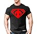 Monsta Clothing Co. Men's MonstaMan-SuperHero (M-TEE-238) T-shirt Large Black/RD