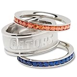 NCAA Florida Gators Logo Crystal Stacked Ring Set