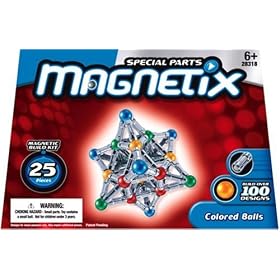 Magnetix 25CT Coloured Balls & Bars