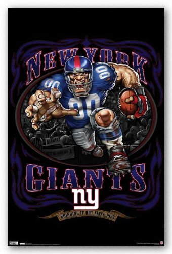 NFL Poster Running Back 10 # New York Giants