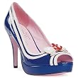 Leg Avenue Shoes Women's LA420-MATEY 4" Sailor Shoe with Peep-Toe and 1"Platform with Anchor