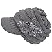 Women's Cable Knit Visor Hat with Flower Accent