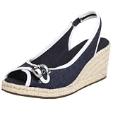  : Naturalizer Women's Sherene Peep Toe Slingback Platform,Navy Fabric,6 M