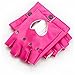 GOOTRADES Punk Fingerless Dance Glove For Women, Jazz Style Glove, PU Leather (Rose Red)