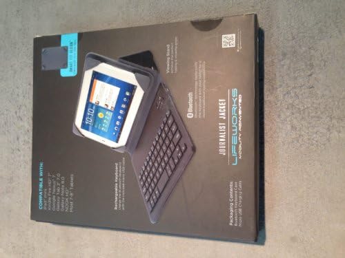 Lifeworks Universal Bluetooth Keyboard for Tablets, 7" to 8", Black
