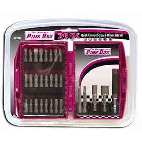 The Original Pink Box PB29BS Quick Change Screw and Driver Bits Set, 29-Piece by The Original Pink Box