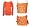 Orange (Animal Party Clovers Print)