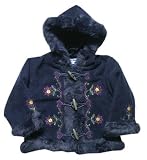 Hooded Flower Embroidered Winter Jacket