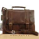Visconti Roller Buckle Briefcase - Hunter - Veg Tan Brown - VT2