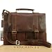 Visconti Vintage Leather Briefcase & Strap - Veg Tan Brown - VT6