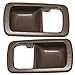 Driver and Passenger Inside Inner Brown Door Handle Trim Bezels Replacement for Toyota 69277-32060-W3 69277-32060-W3