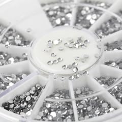 Nail Art Strass von Cheeky- 2400 Premium Silber Strassstein Packung.