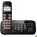 Panasonic KX-TG4741B DECT 6.0 Cordless Phone with Answering System, Black, 1 Handset