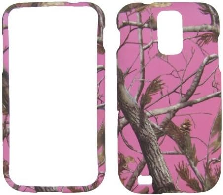 SAMSUNG GALAXY S2 T989 SGH-T989 HERCULES (T MOBILE US CELLULAR) HARD RUBBERIZED CASE COVER FACEPLATE PROTECTOR SNAP ON NEW CAMO MOSSY OAK PINK REAL TREE HUNTER