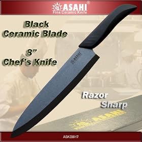 ASAHI 8 Black Ceramic Blade Chef's knife by 