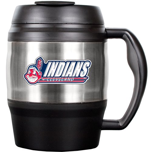 MLB Cleveland Indians 52-Ounce Stainless Steel Macho Travel Mug with Bottle Opener