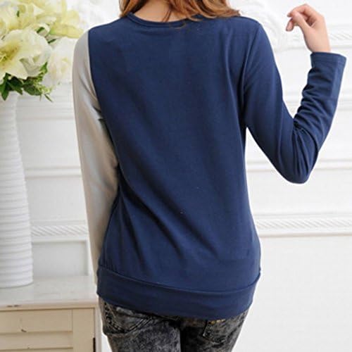 Women's Cute Elephant Pattern Long-sleeved Pullover Sweatshirt (M)