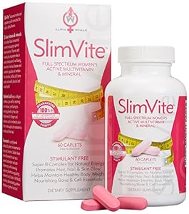 Slimvite - Full Spectrum Multivitamin (with Beauty Complex) & Weight Loss Support for Women, Designed to be the The Perfect Once Daily Women's Multi-Vitamin, 60 Capsules