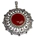 Fashion Pendant with Chain Silver Carnelian Gemstone Jewelry 2.5 inches