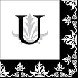 Monogram Regalia Luncheon Napkin - U Monogram Regalia Luncheon Napkin - U