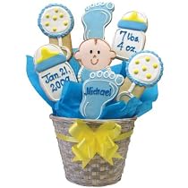 Bouncing Baby Boy Cookie Arrangement