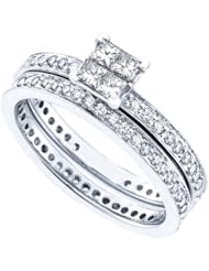 0.97CT-DIA ETERNITY BRIDAL SET