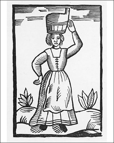 Photographic Prints of C17 Milkmaid from Mary Evans
