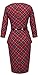 Homeyee Women's Vintage Tartan Wear to Work Bodycon Dress B267