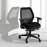 Mid Back Mesh Task Chair Gold Fabric Seat/Black Mesh Back