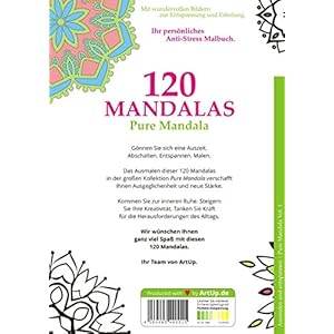 Malbuch für Erwachsene: 120 Mandalas - mit wundervollen Bildern zur Entspannung und Erholung. Das Anti-Stress Malbuch. DIN A 4