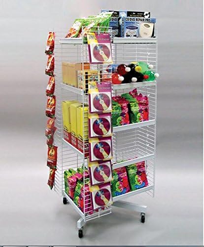 New Retail 20 Metal Adjustable Shelf Power Wing White Spinner 24"w X 56"h