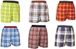 FALSE FLY - 6 Pack Lot Assorted Fashion Colors Unisex Flannel Tartan Check Cotton Plaid boxers boxer shorts exposed waist false fly