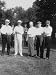 1905 photo Five men posed, standing with golf clubs, possibly John D. Rockefeller(?), Garwin(?), J.E