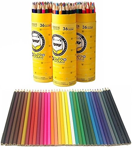 Cielo Meravigioso Colored Drawing Sketching Pencils Set with Case for Adults/ Adult Coloring Books/ Kids/ Artists /Students, 7-Inch, (Pack of 36 Assorted Colors in Tube)