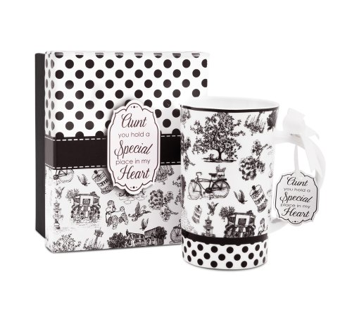 Jessie Steele 49031 You & Me 4-3/4-Inch Cafe Toile Mug, Aunt, 12-Ounce On Sale