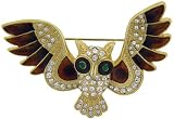 Pugster Owl Wing Span Brooch