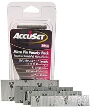 AccuSet A109809 Variety Pack 23-Gauge Galvanized Micro Pin (2,500 per Box)