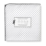 SwaddleDesigns Ultimate Receiving Blanket- Polka Dots - Black
