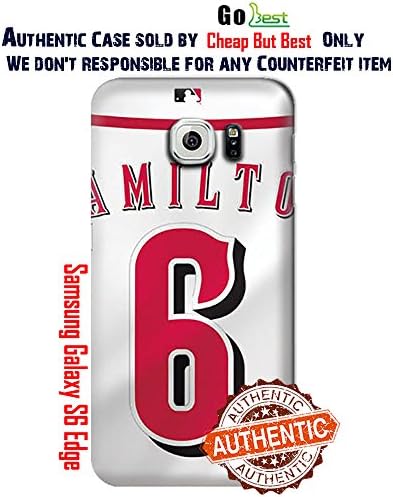 S6 Edge Case, MLB - Cincinnati Reds Billy Hamilton #6 - Samsung Galaxy S6 Edge Case - High Quality PC Case