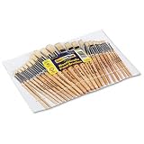 Chenille Kraft® Natural Bristle Preschool Brushes, Hardwood Handles, Assorted Sizes, 24 per Set
