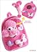 Pecoware Best Buddy Backpack with Removable Plush - Pink Poodle in Pocket