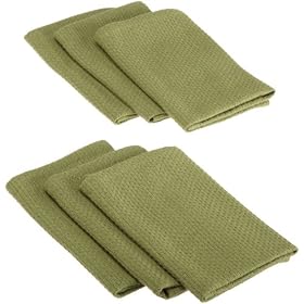 Buy DII Dot Weave Waffle Dish Cloth, Olive, Set of 6 by DII