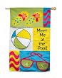 Meet Me at the Pool Garden Size Flag