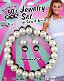 50's Pearl Necklace & Earrings Set