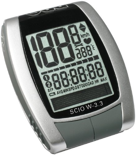 PRO Fahrradcomputer Scio W-3.3 Trittfrequenz silber