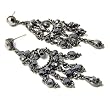 Hematite Crystal Chandelier Dangle Earrings Fashion Jewelry