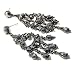 Hematite Crystal Chandelier Dangle Earrings Fashion Jewelry