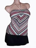Liz Claiborne Bandeau Halterkini Tankini Swimsuit Set