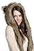 Faux FUR ANIMAL WINTER SNOW HAT HOOD GRIZZLY BEAR Ski WITH MITTENS UNISEX GLOVES SCARF WITH PAWS
